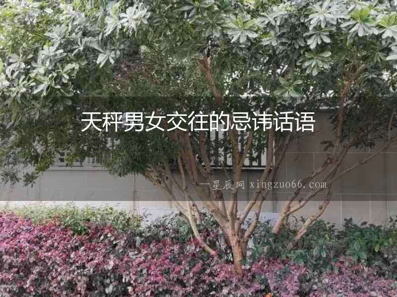 天秤男女交往的忌諱話語