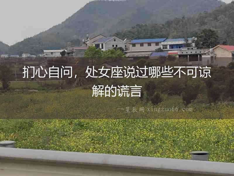 捫心自問，處女座說過哪些不可諒解的謊言