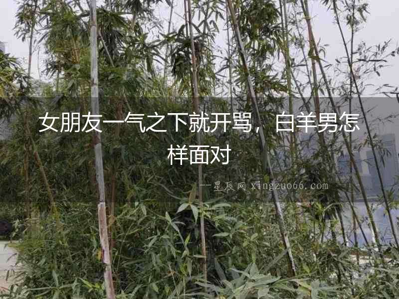 女朋友一氣之下就開罵，白羊男怎樣面對