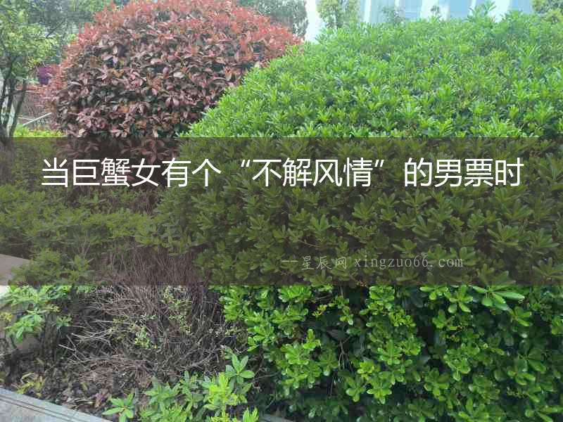 當巨蟹女有個“不解風情”的男票時