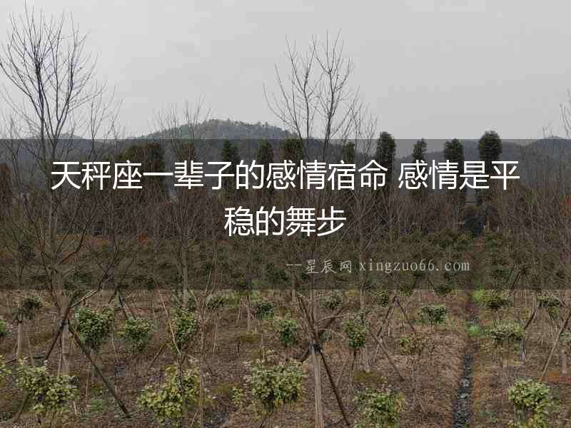 天秤座一輩子的感情宿命 感情是平穩的舞步