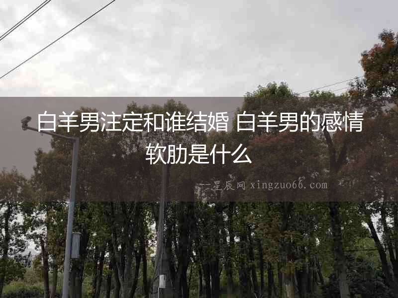 白羊男注定和誰結婚 白羊男的感情軟肋是什么