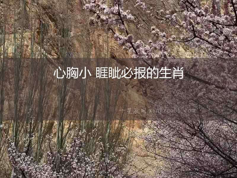 心胸小 睚眥必報的生肖