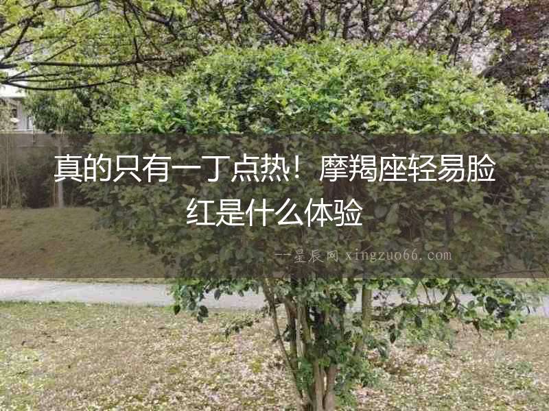真的只有一丁點熱！摩羯座輕易臉紅是什么體驗