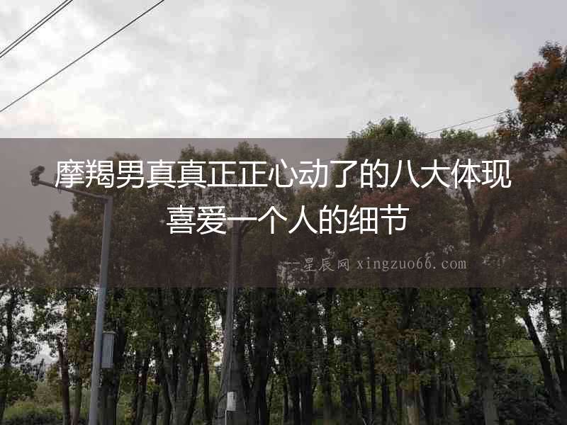 摩羯男真真正正心動了的八大體現 喜愛一個人的細節