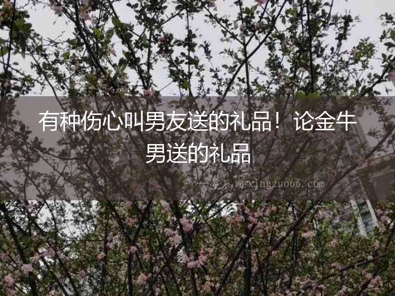 有種傷心叫男友送的禮品！論金牛男送的禮品
