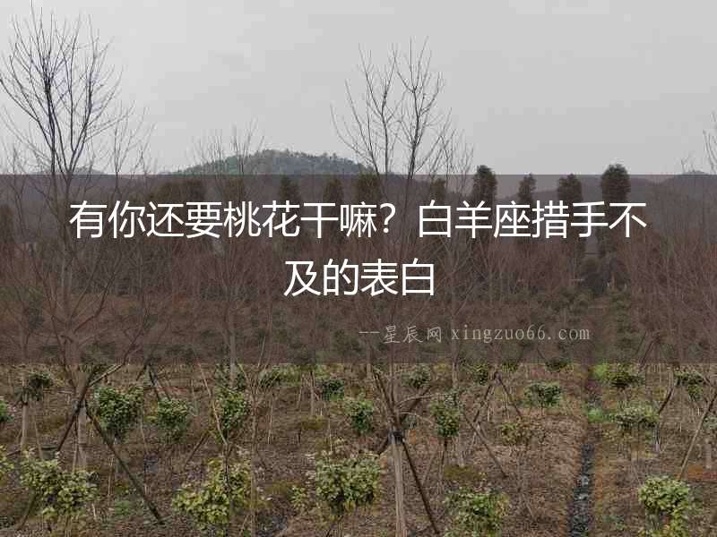 有你還要桃花干嘛？白羊座措手不及的表白