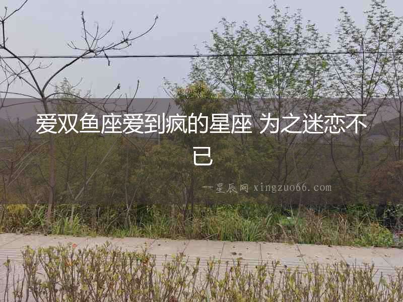愛雙魚座愛到瘋的星座 為之迷戀不已
