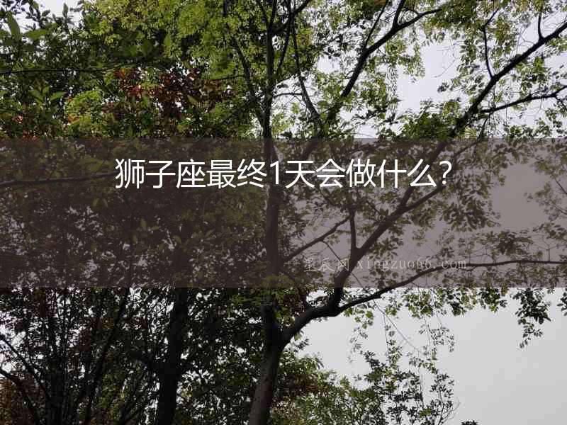 獅子座最終1天會做什么？