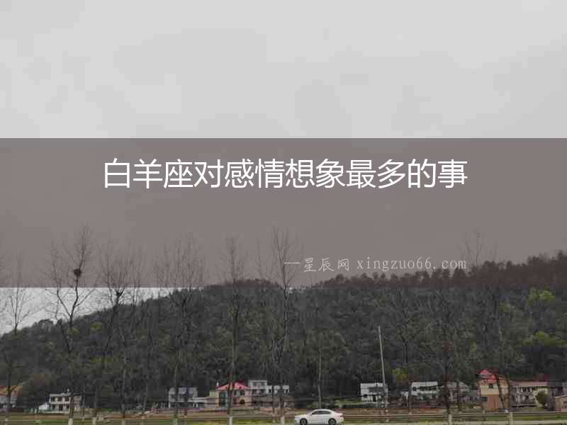 白羊座對感情想象最多的事
