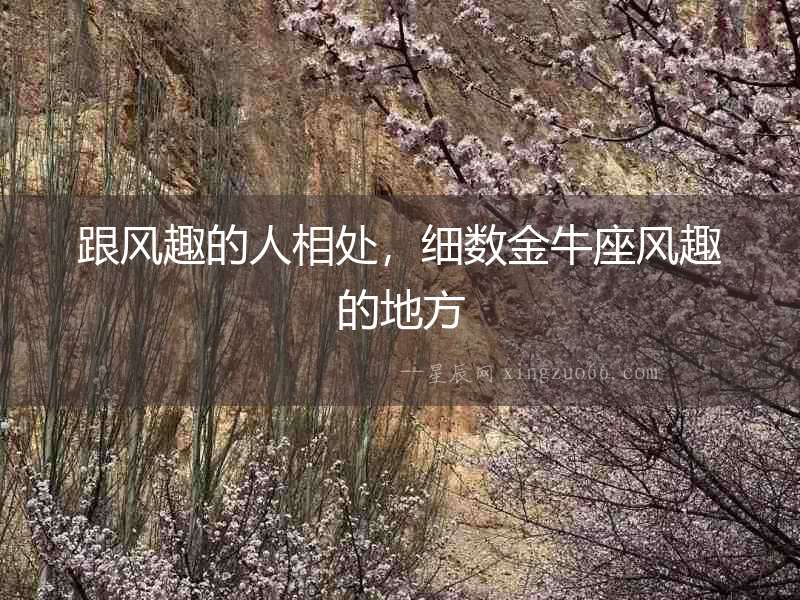 跟風趣的人相處，細數金牛座風趣的地方