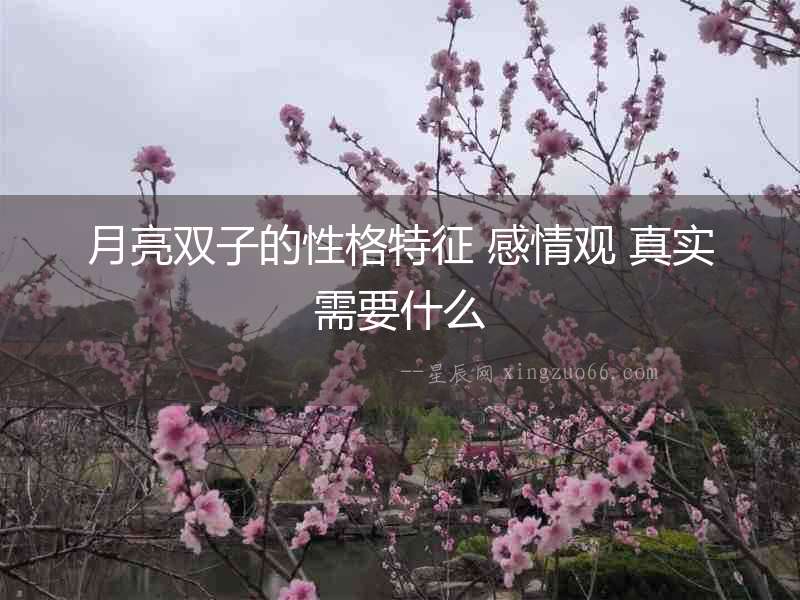 月亮雙子的性格特征 感情觀 真實需要什么