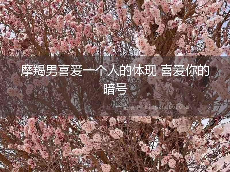 摩羯男喜愛一個人的體現 喜愛你的暗號