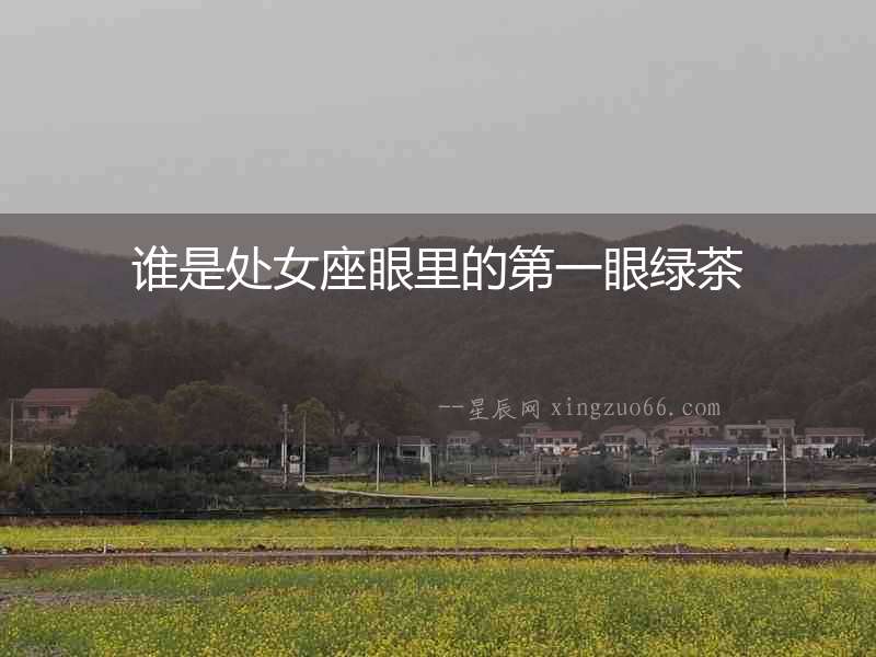 誰是處女座眼里的第一眼綠茶