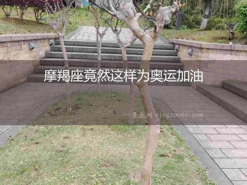 摩羯座竟然這樣為奧運加油