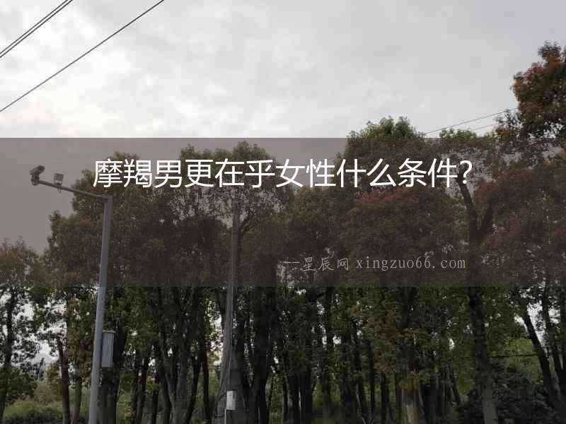 摩羯男更在乎女性什么條件？