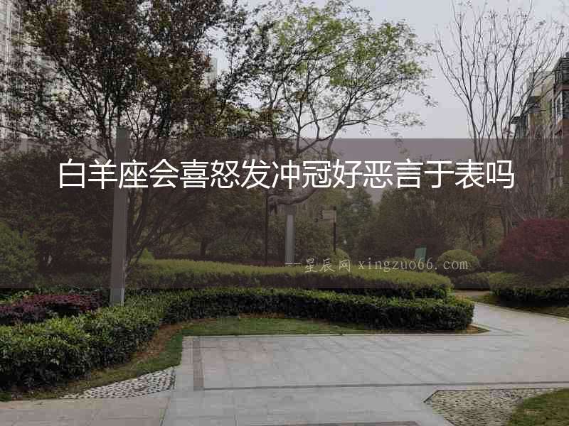 白羊座會(huì)喜怒發(fā)沖冠好惡言于表嗎