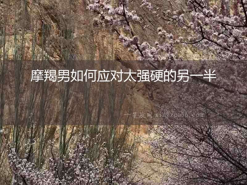 摩羯男如何應對太強硬的另一半