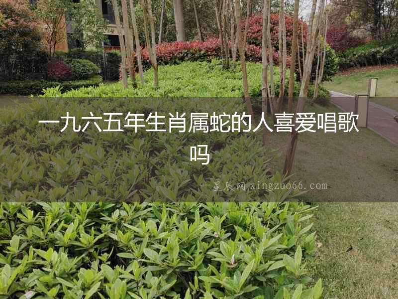 一九六五年生肖屬蛇的人喜愛唱歌嗎