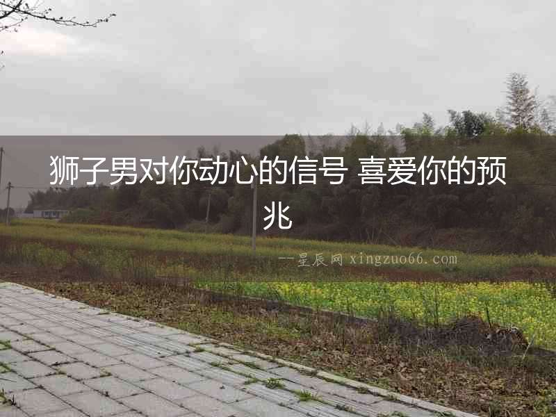 獅子男對你動心的信號 喜愛你的預兆