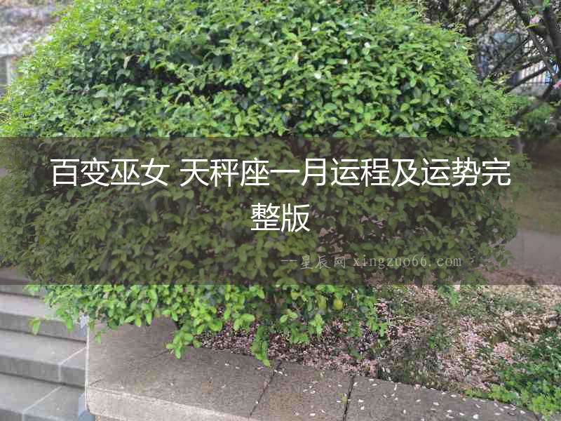 百變巫女 天秤座一月運程及運勢完整版
