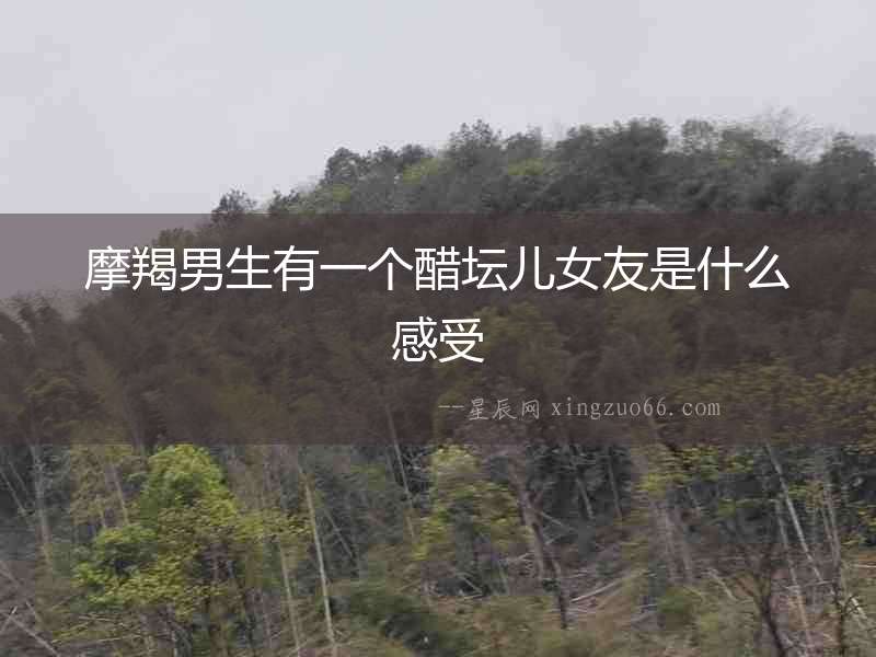 摩羯男生有一個醋壇兒女友是什么感受