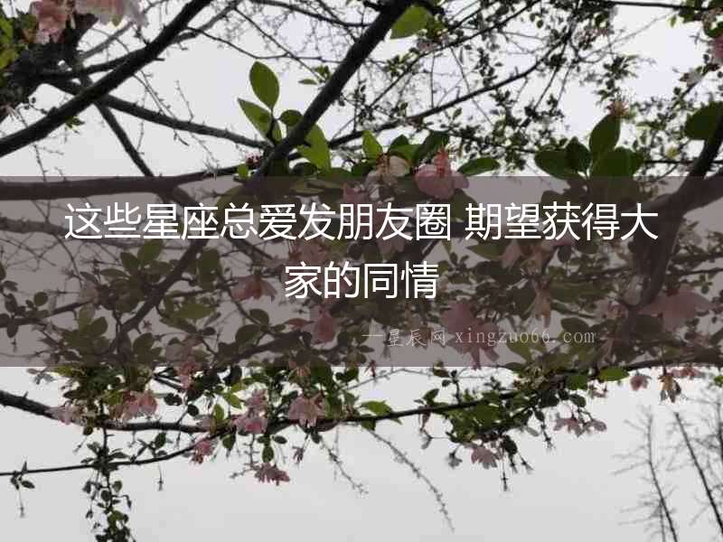 這些星座總愛發朋友圈 期望獲得大家的同情
