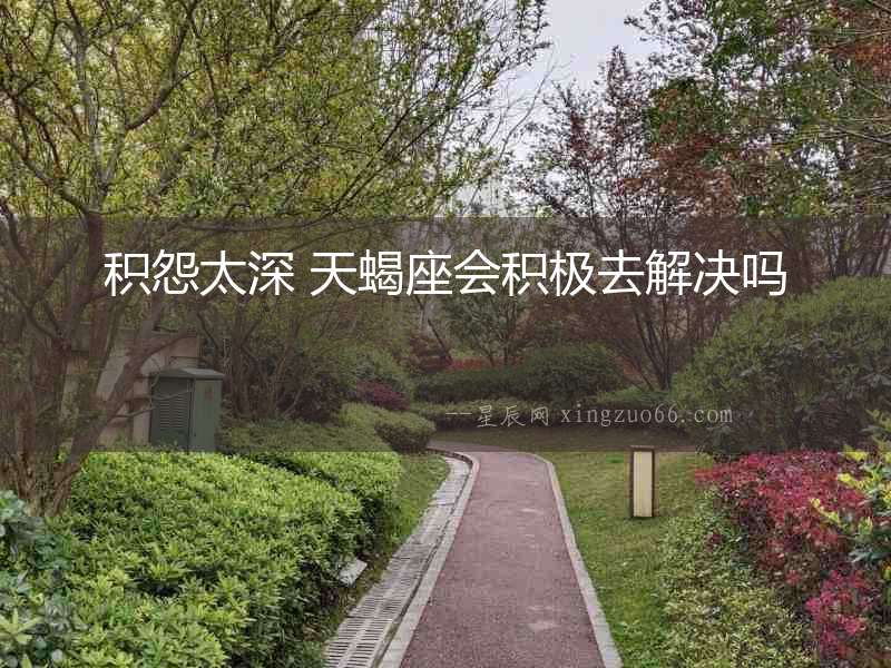 積怨太深 天蝎座會積極去解決嗎