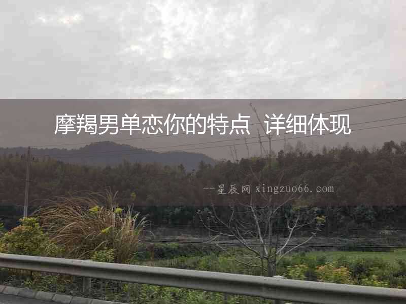 摩羯男單戀你的特點  詳細體現