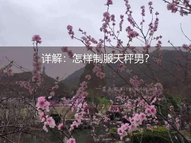 詳解：怎樣制服天秤男？