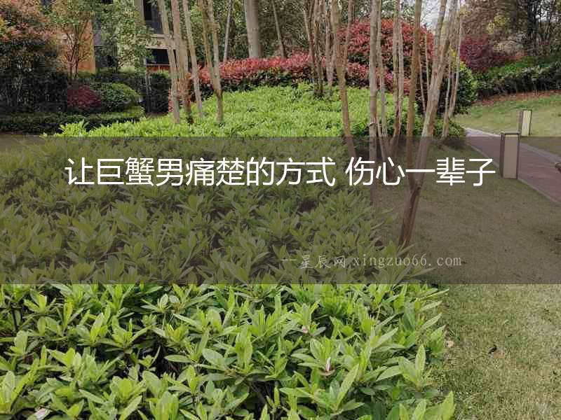 讓巨蟹男痛楚的方式 傷心一輩子