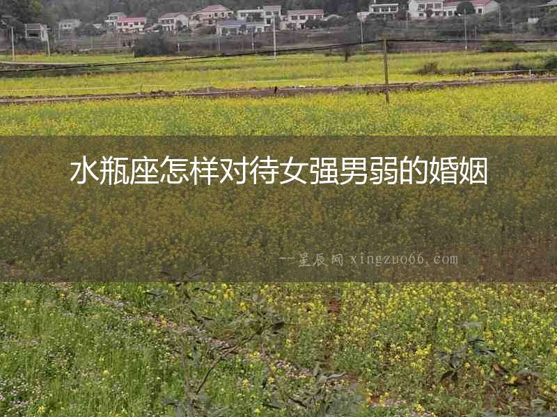 水瓶座怎樣對待女強男弱的婚姻