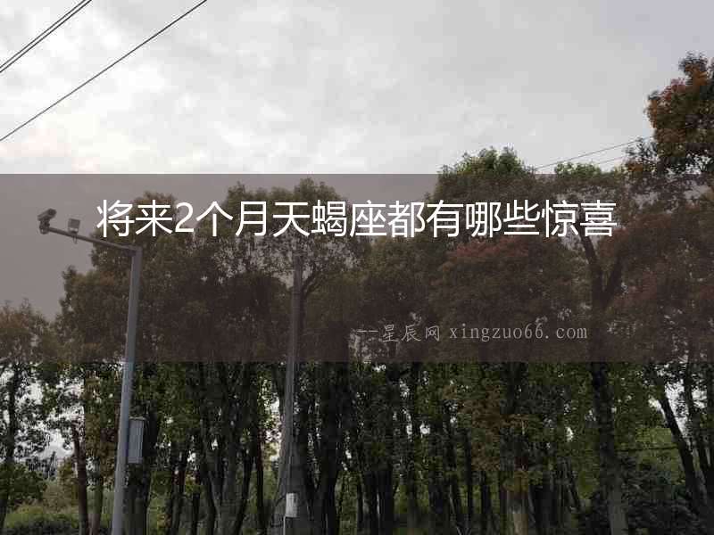 將來2個月天蝎座都有哪些驚喜