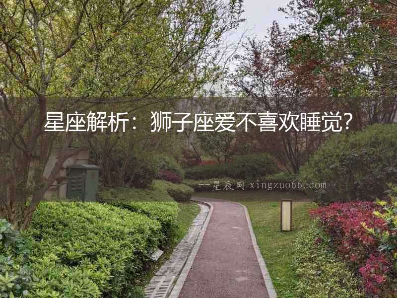星座解析：獅子座愛不喜歡睡覺？