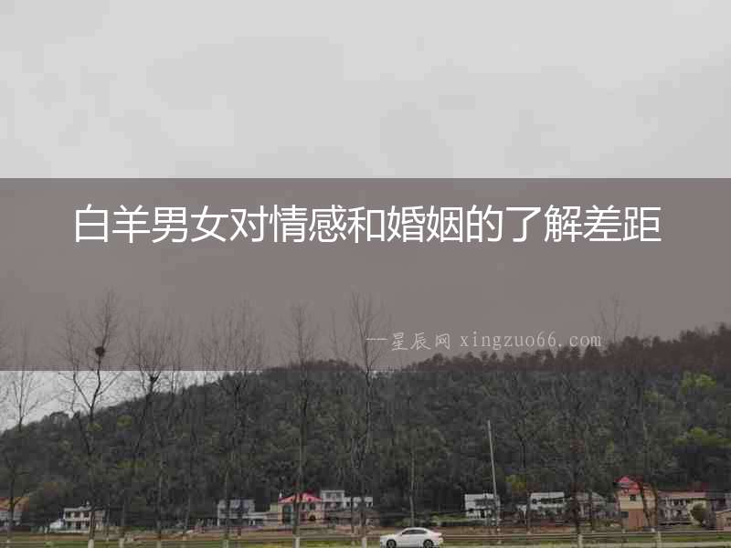 白羊男女對(duì)情感和婚姻的了解差距