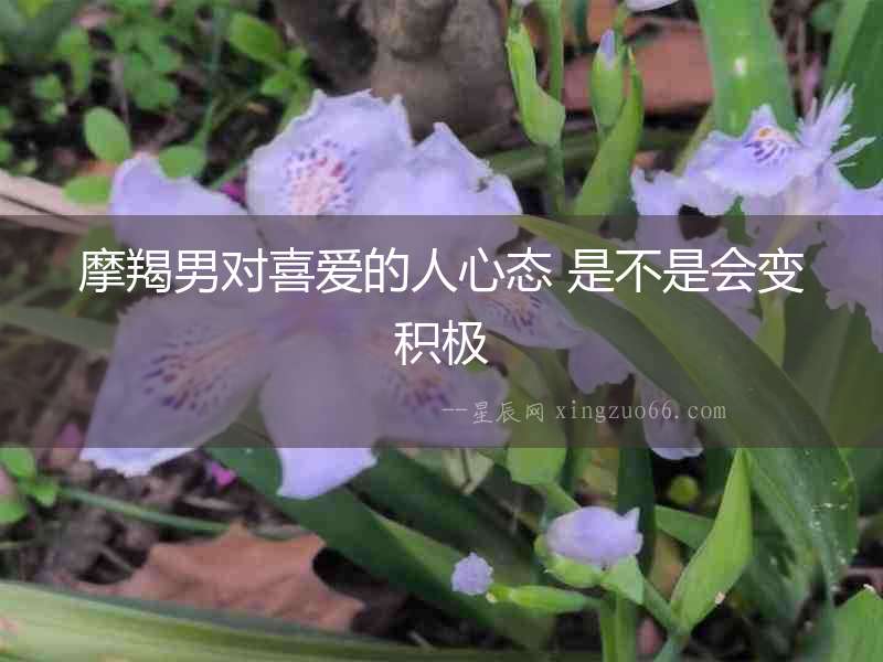 摩羯男對喜愛的人心態 是不是會變積極