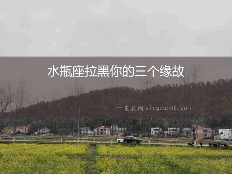 水瓶座拉黑你的三個緣故