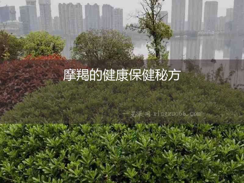 摩羯的健康保健秘方