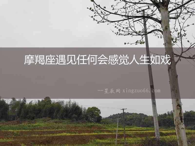 摩羯座遇見任何會感覺人生如戲