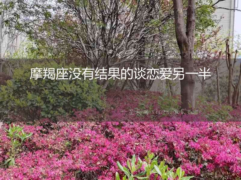摩羯座沒有結(jié)果的談戀愛另一半