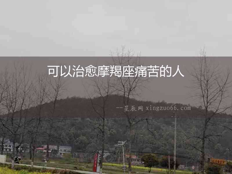 可以治愈摩羯座痛苦的人