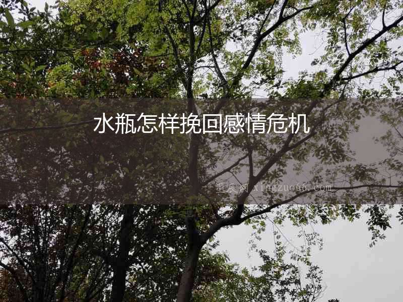 水瓶怎樣挽回感情危機(jī)