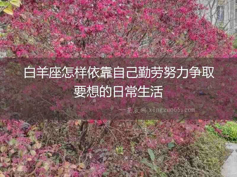 白羊座怎樣依靠自己勤勞努力爭取要想的日常生活