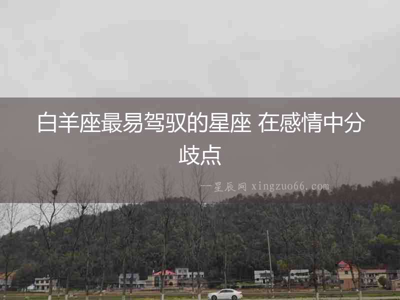 白羊座最易駕馭的星座 在感情中分歧點