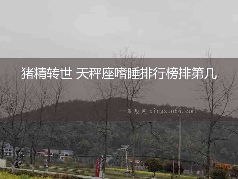 豬精轉世 天秤座嗜睡排行榜排第幾
