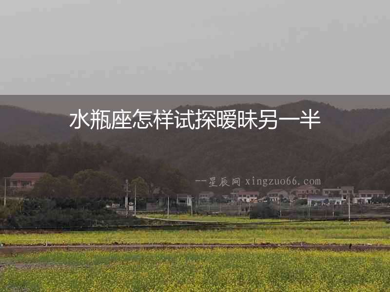 水瓶座怎樣試探曖昧另一半