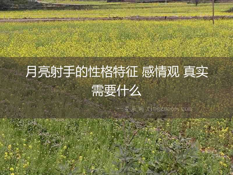 月亮射手的性格特征 感情觀 真實需要什么