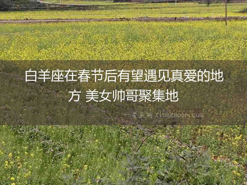 白羊座在春節(jié)后有望遇見(jiàn)真愛(ài)的地方 美女帥哥聚集地