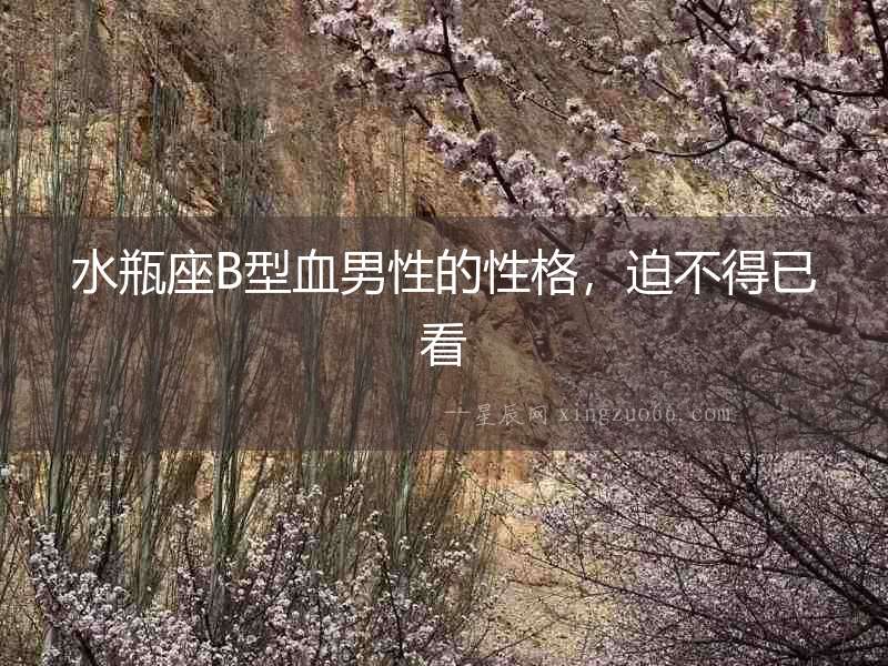 水瓶座B型血男性的性格，迫不得已看