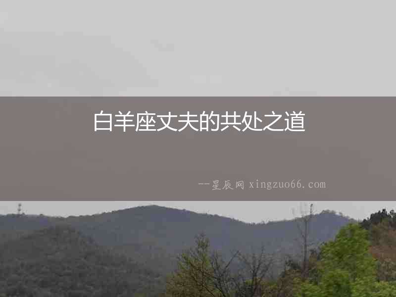白羊座丈夫的共處之道